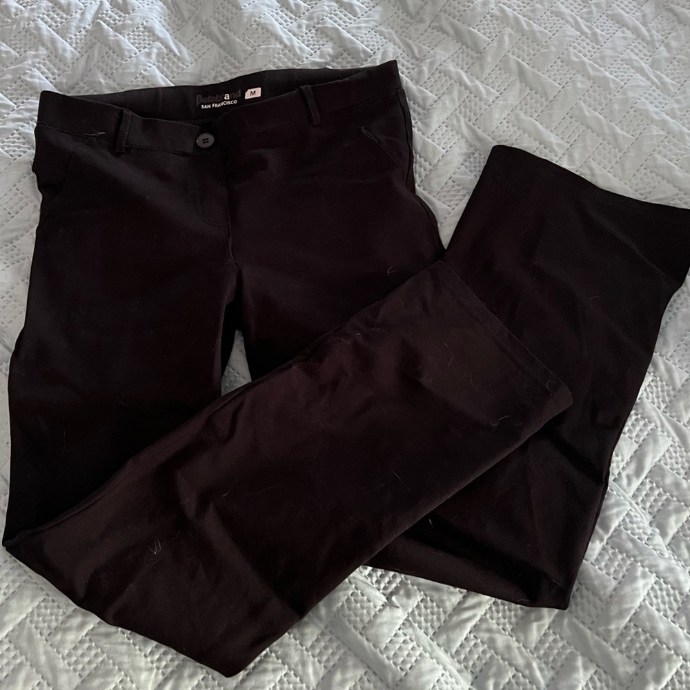 Betabrand black straight leg pants